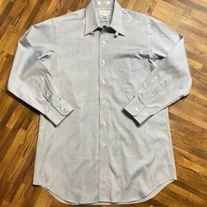 Paul Frederick men’s long sleeve pinpoint oxford shirt. Size 15-31